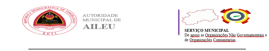 SERVIÇO MUNICIPAL DE APOIO AS ORGANIZAÇÕES NÃO GOVERNAMENTAIS E AS ORGANIZAÇÕES COMUNITARIAS